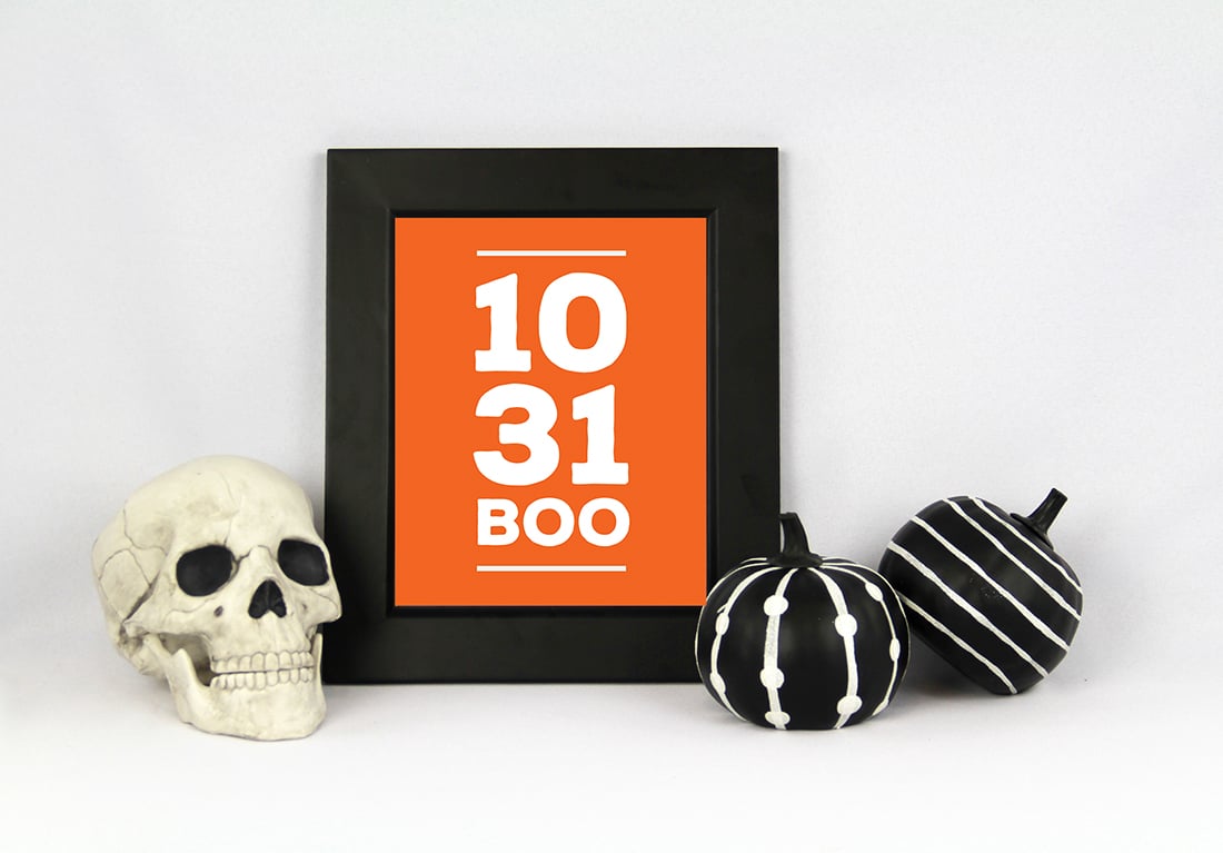 Halloween Minimal Free Art Printable