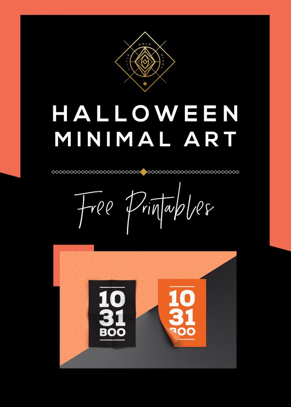 Halloween Minimal Free Art Printable • Little Gold Pixel