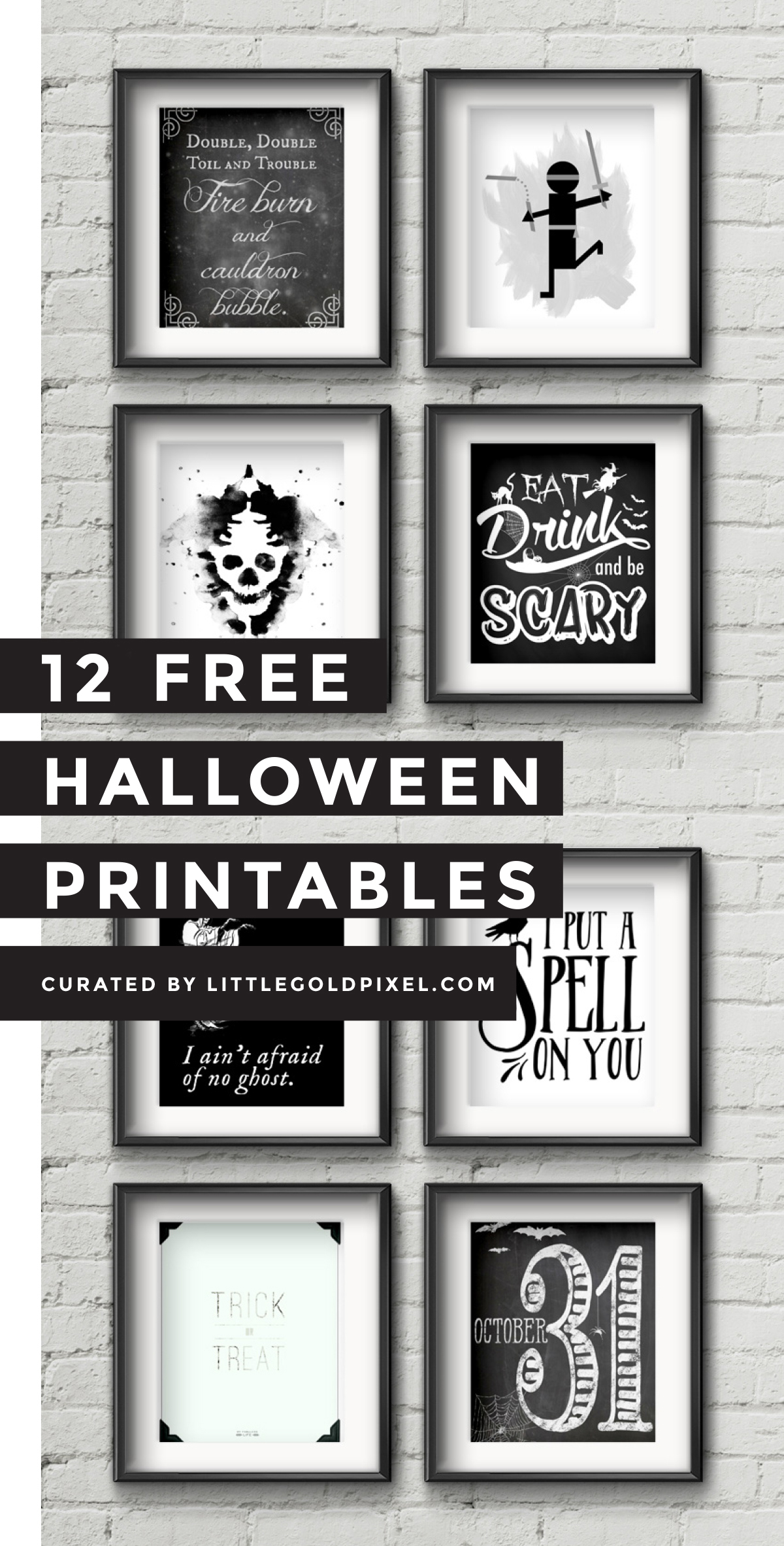 12 Free Halloween Printables • Little Gold Pixel