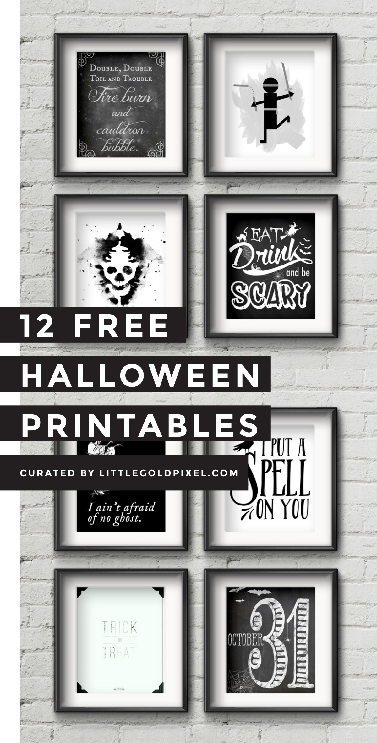 12 Free Halloween Printables • Little Gold Pixel