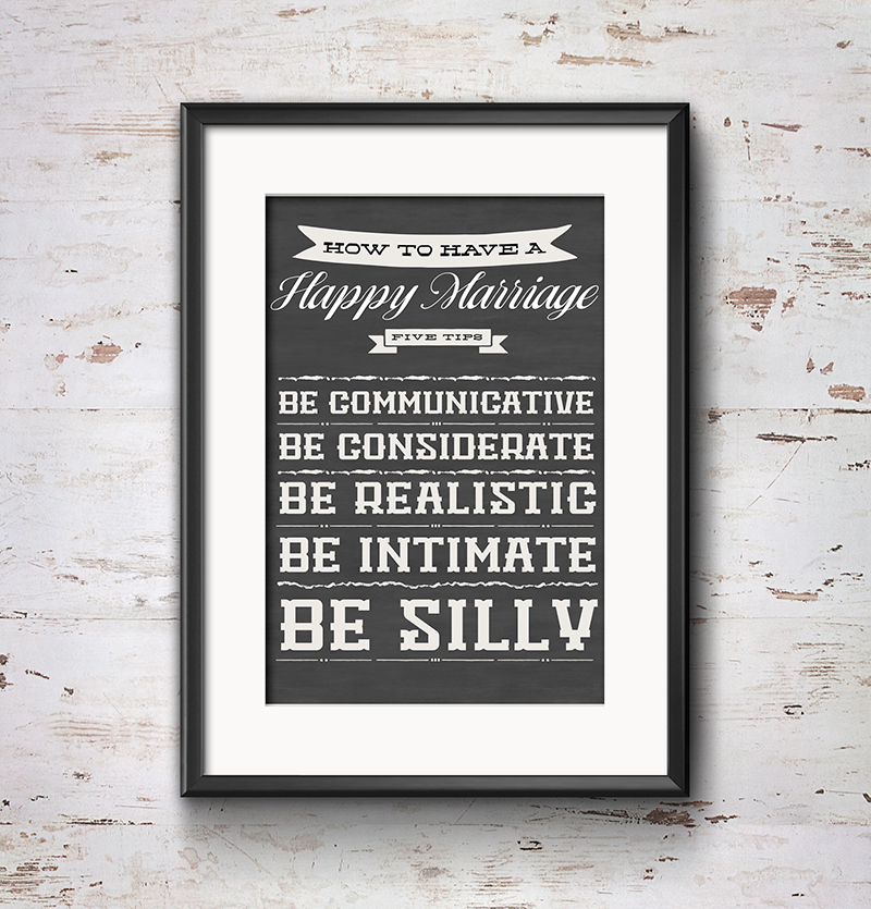 Free Printable: Tips for a Happy Marriage • Little Gold Pixel
