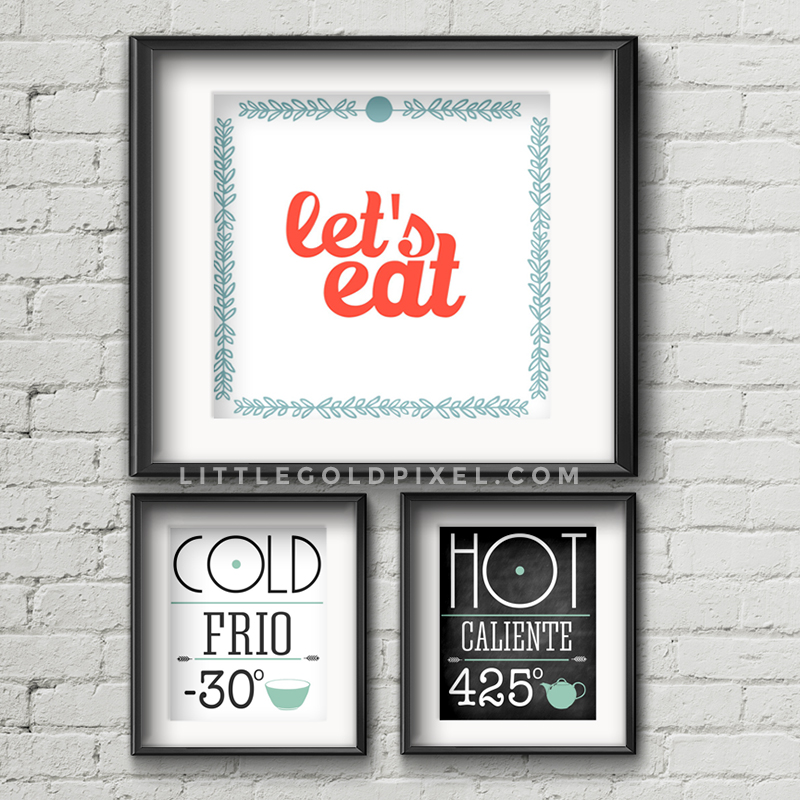 Kitchen Free Printables • Little Gold Pixel