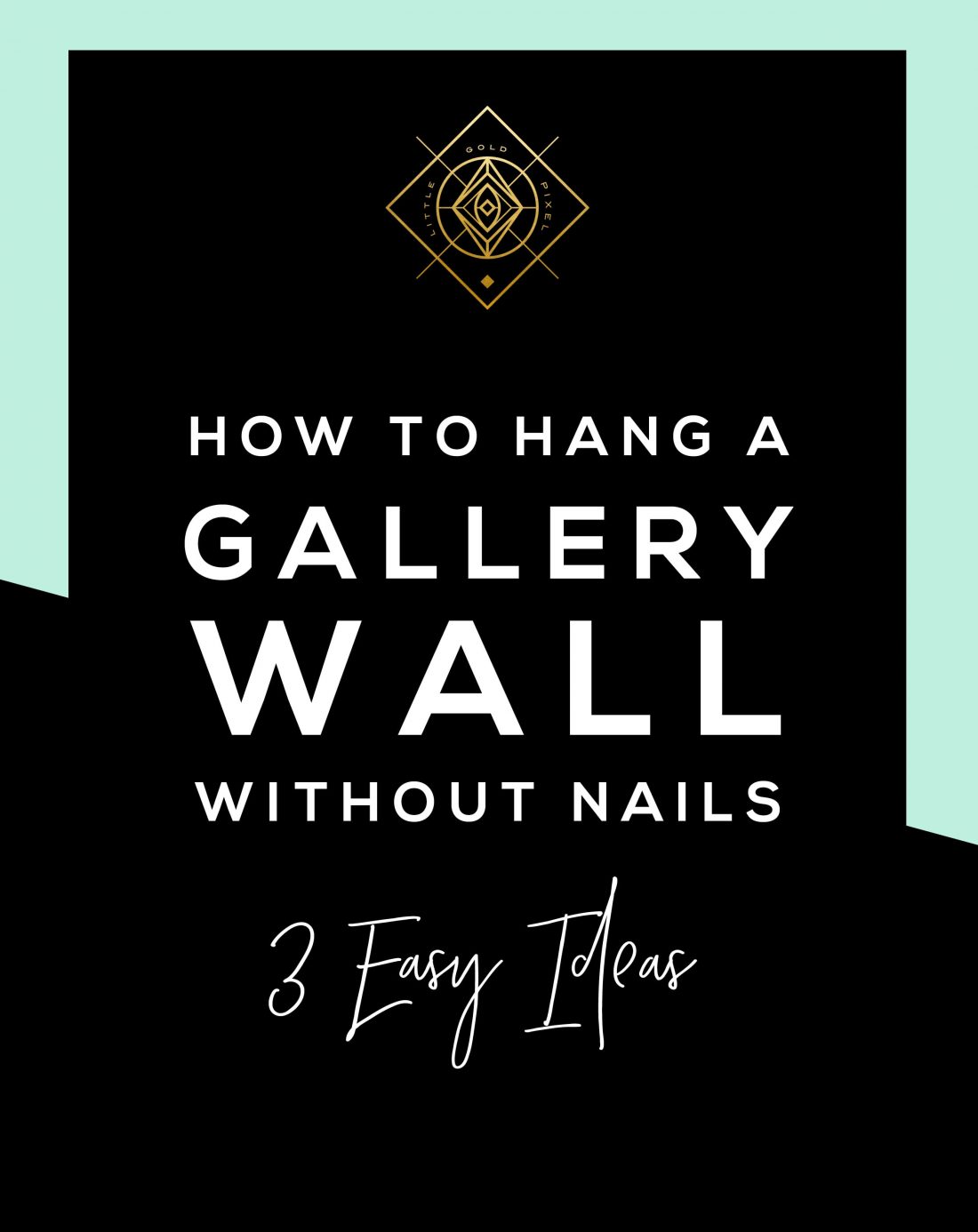 howtohanggallerywallwithoutnails littlegoldpixel pinterest e1485329343718