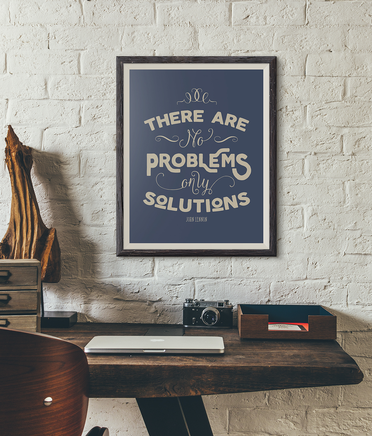 John Lennon Free Art Printable: There Are No Problems Only Solutions • Little Gold Pixel