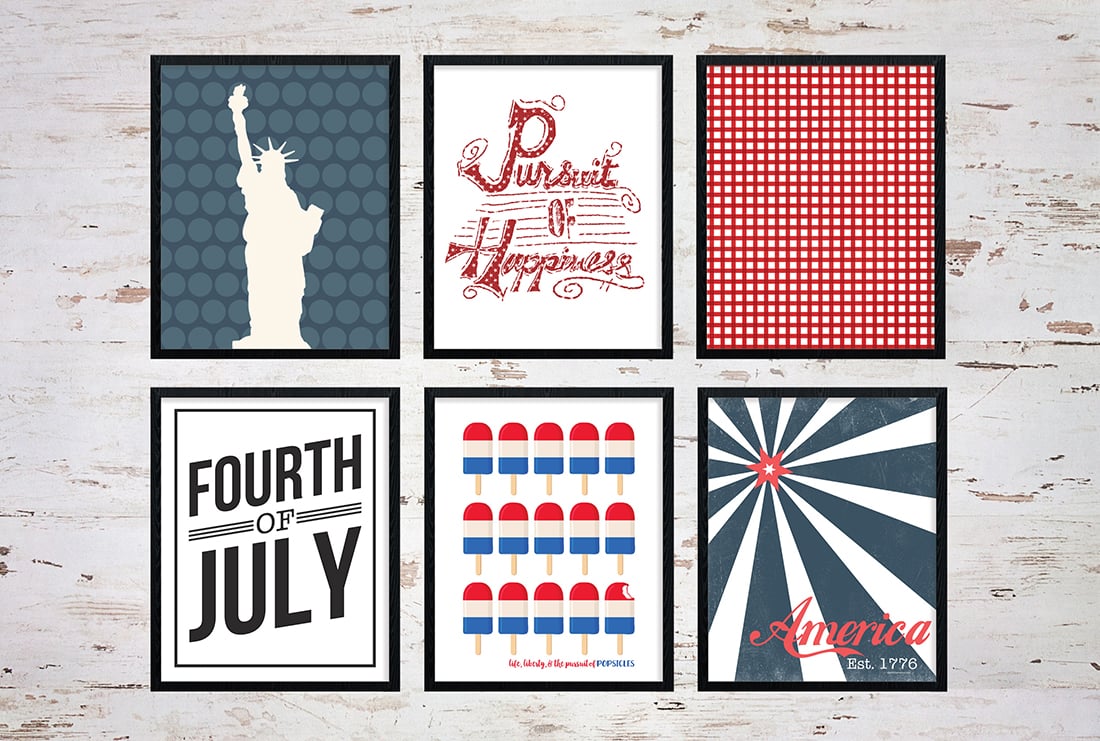 25+ July 4th Free Printables • Little Gold Pixel