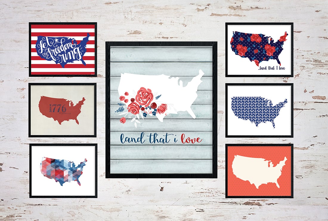 25+ July 4th Free Printables • Little Gold Pixel