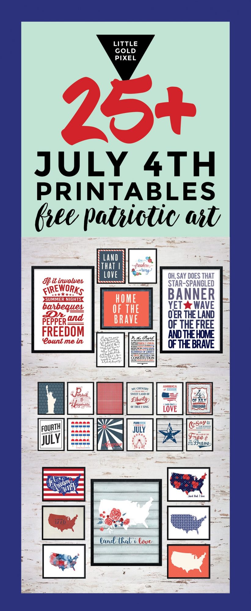 Free Printables • Free Wall Art Roundups • Little Gold Pixel