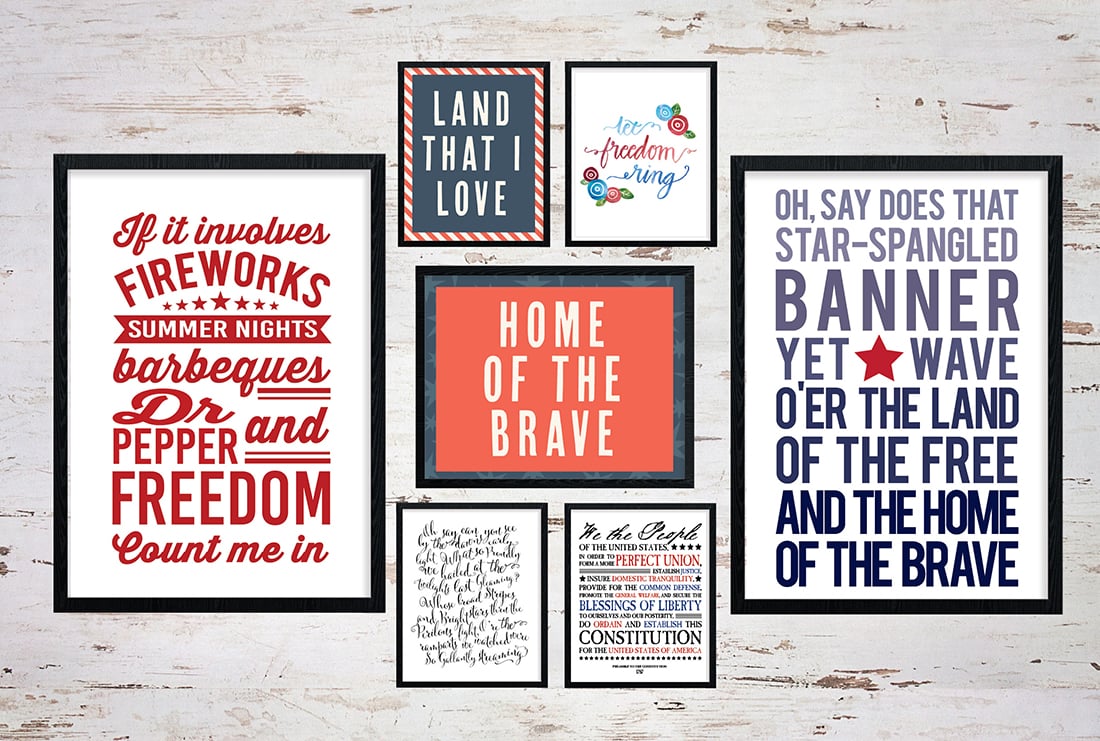 25+ July 4th Free Printables • Little Gold Pixel