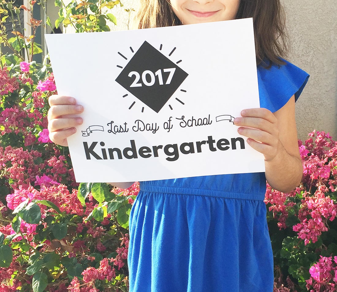 Last Day of School Printable Signs • Little Gold Pixel