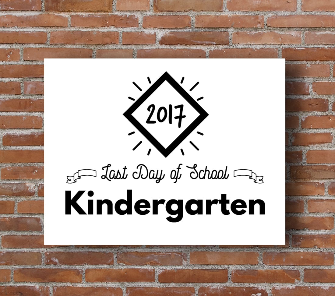 Last Day of School Printable Signs • Little Gold Pixel