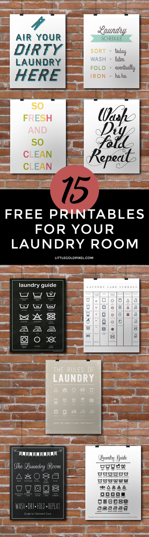 15 Laundry Room Free Printables • Little Gold Pixel