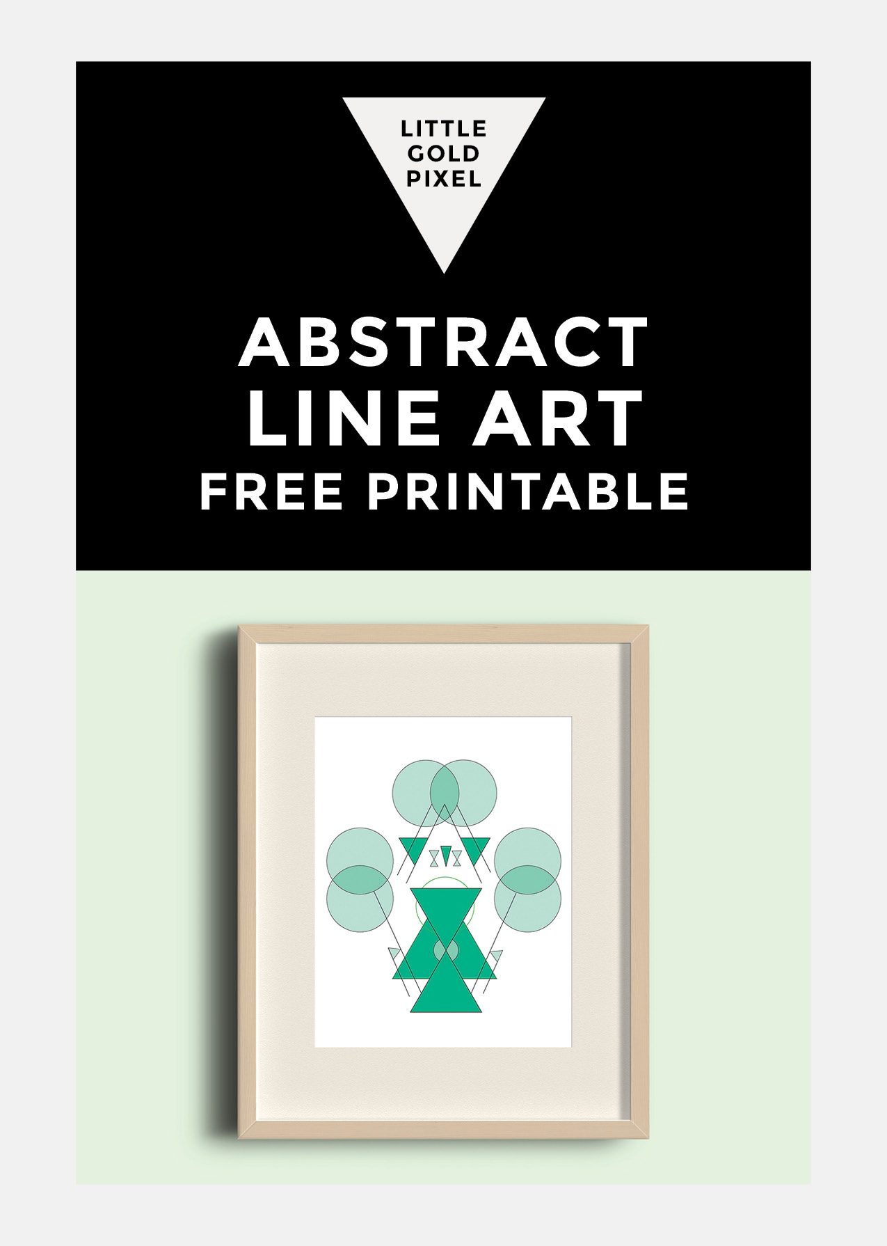 Free Geometric Line Art Printable • Little Gold Pixel