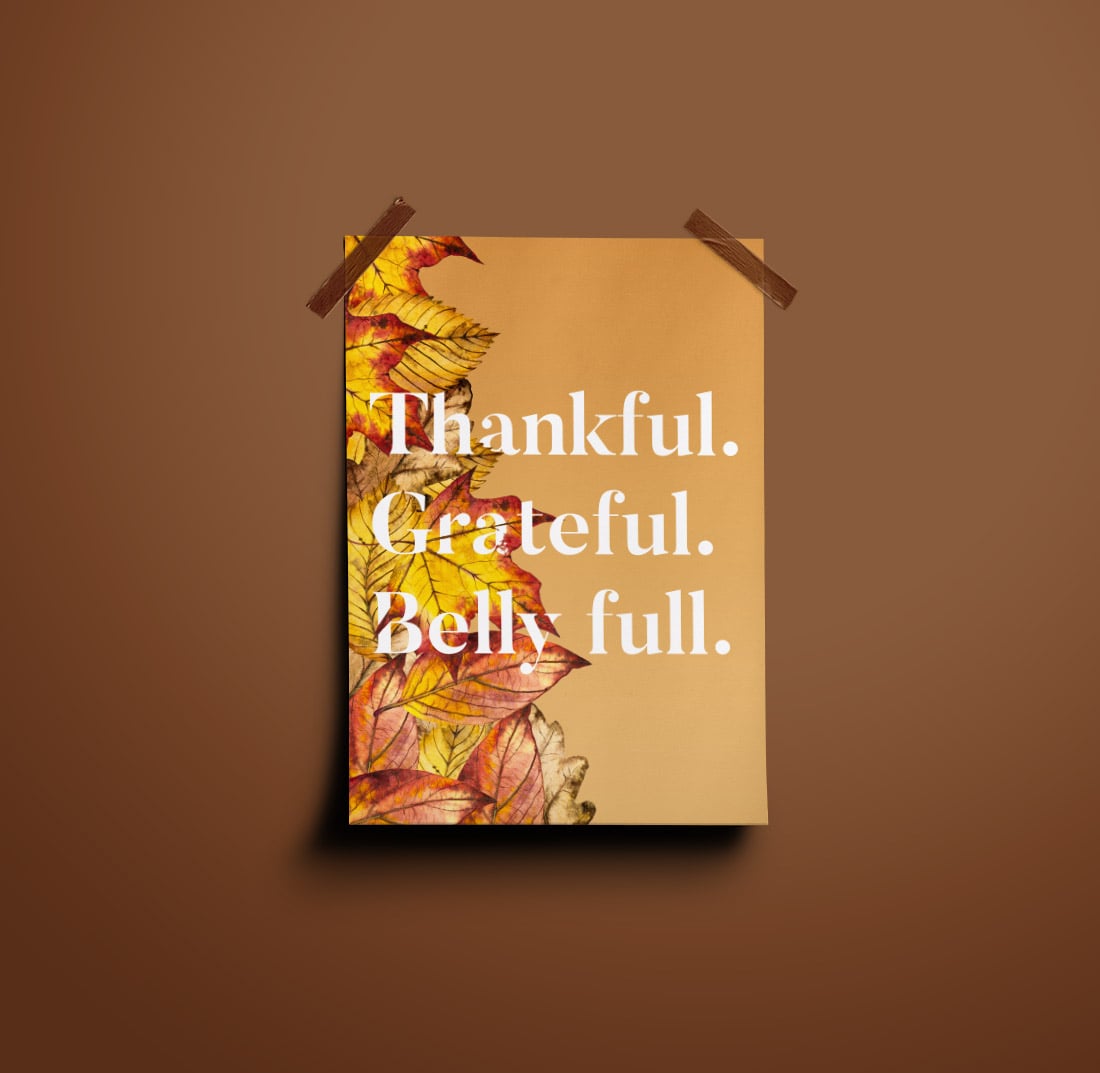 Thankful Free Printable • Thanksgiving Holiday Download • Little Gold Pixel • In which I share a Thankful free printable to help you decorate for your Thanksgiving celebration this year. Download, print and hang today! • #thanksgiving #freebie #freeprintable #freebiefriday #holidayprintable #thankful