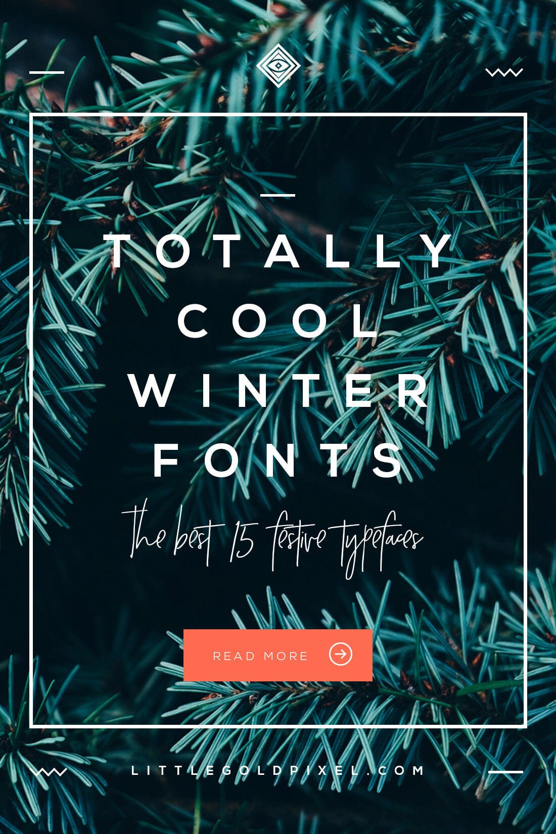 Winter Fonts • 15 Coolest Typefaces for Your Festivities • Little Gold Pixel • In which I round up 15 cool winter fonts to liven up your personal designs. Festive typefaces will help you celebrate the most wonderful time of the year. #winterfonts #typography #fontroundup #holidayfonts #holidaycardfonts