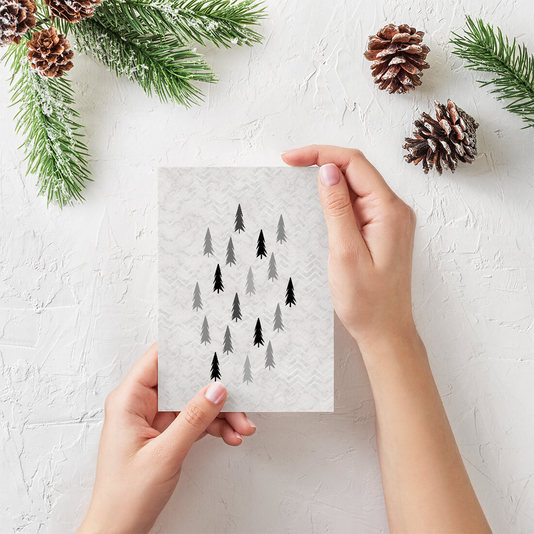 Winter Forest Free Printable • Little Gold Pixel • In which I share an abstract winter forest free printable to use as a card or decor this holiday season. Download, print and hang today!