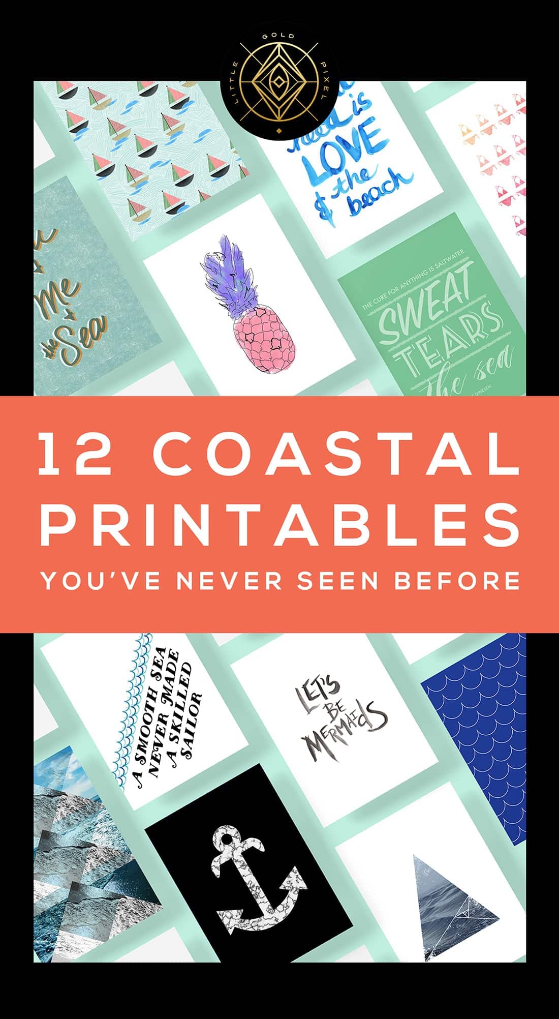 12 Coastal Printables You've Never Seen Before • Little Gold Pixel