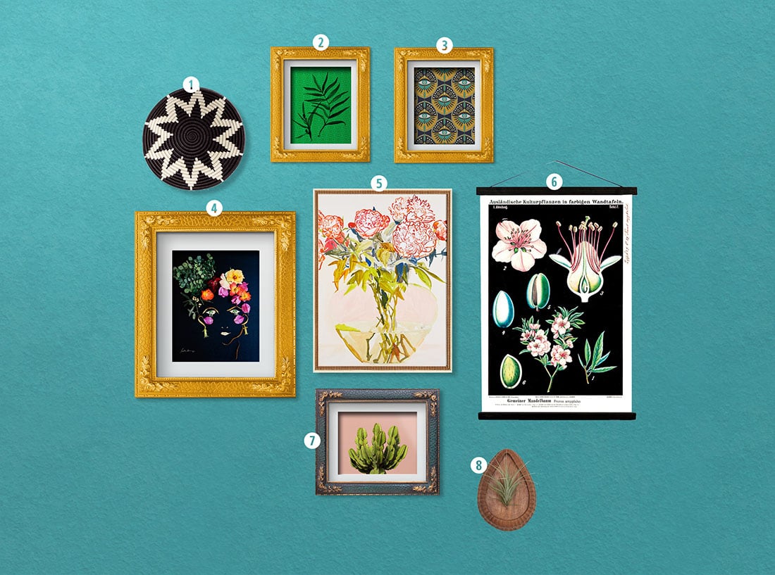 How to Create a Boho Gallery Wall • Little Gold Pixel • You have the boho decor, but what about the boho gallery wall? Click through for a detailed style guide and gallery wall examples!