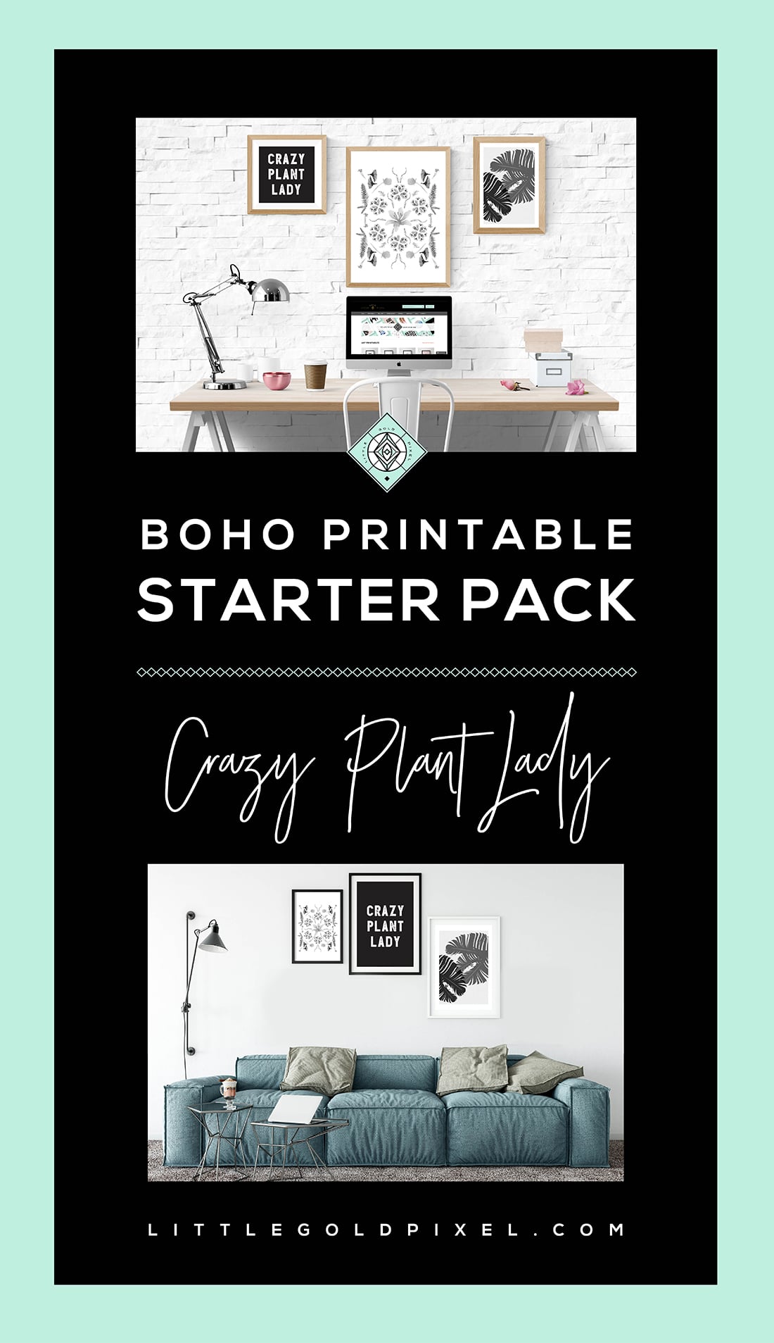 Boho Printable Starter Packs • Little Gold Pixel