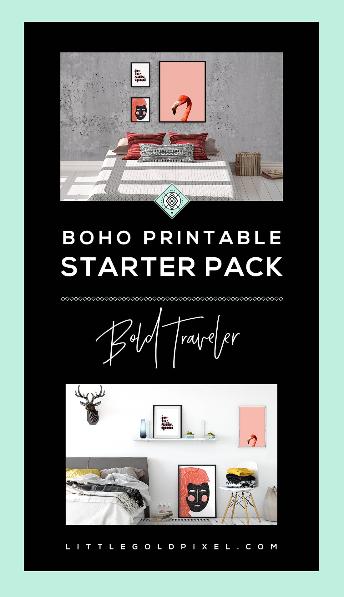 Boho Printable Starter Packs • Little Gold Pixel