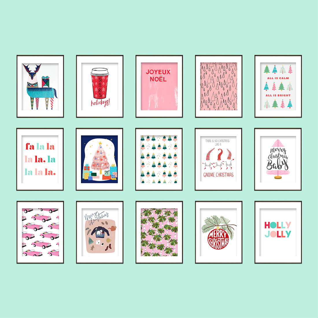 15 Free Christmas Printables: Candy Colors Roundup