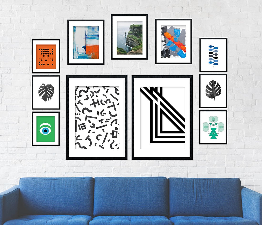 Frame Game: Vibrant & Geometric Wall Art for Fun-Loving Newlyweds • Little Gold Pixel • Frame Game is an occasional series in which I take readers' gallery wall requests and find art that fits their personalities.
