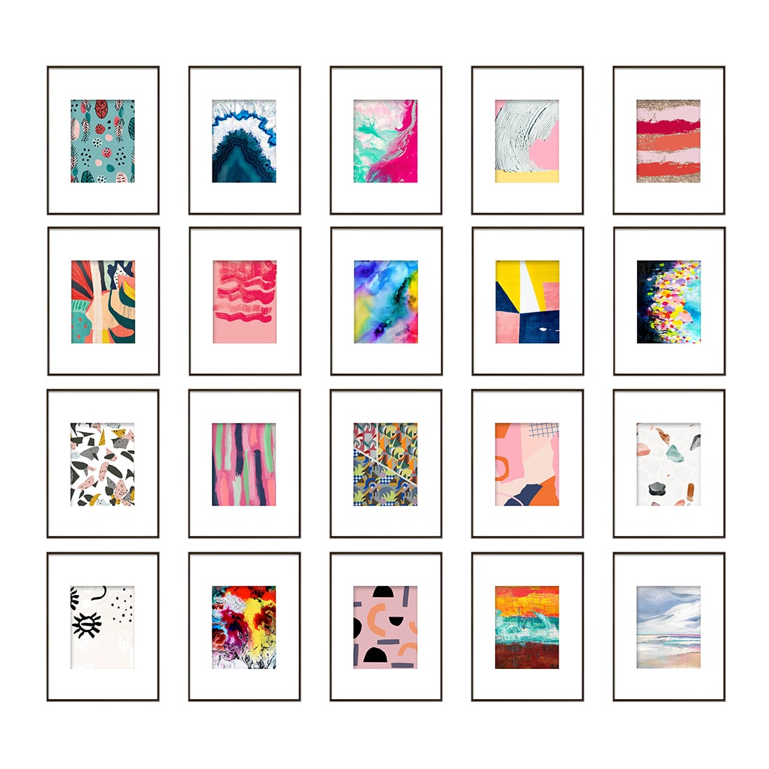 20 Free Abstract Art Printables for Your Gallery Walls • Little Gold Pixel