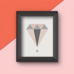 Geometric Diamond Free Printable • Little Gold Pixel