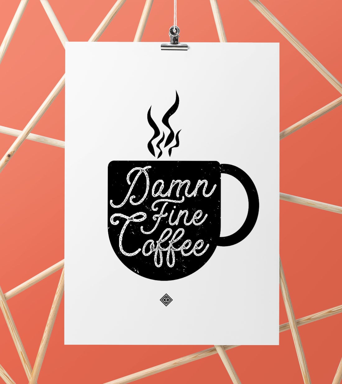Damn Fine Coffee Free Printable • Little Gold Pixel • Download this Twin Peaks inspired free printable as part of my Freebie Friday series. Instant wall art! Bonus: watch the time-lapse video to see how I made it.