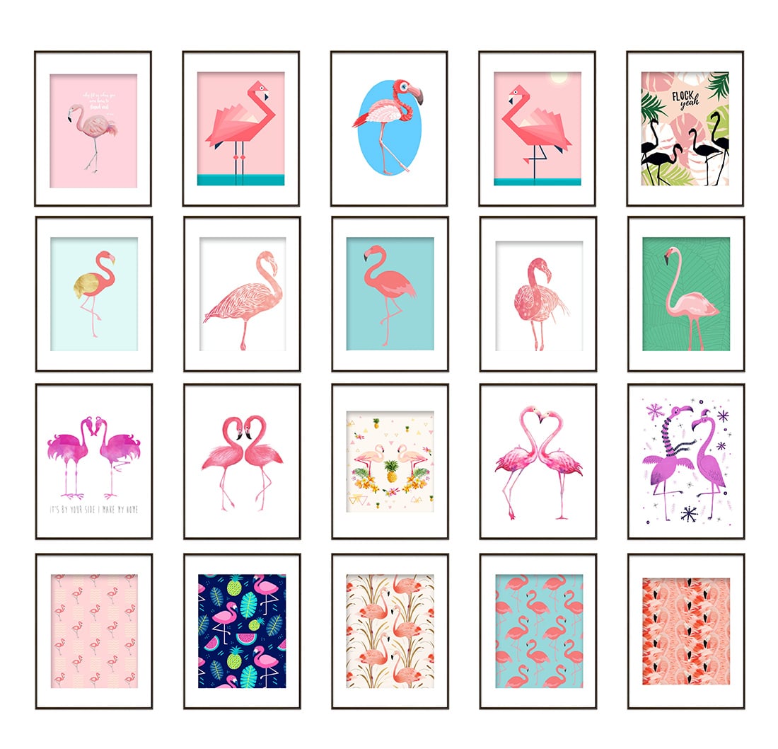 Free Flamingo Printables For Your Summer Decor Little Gold Pixel