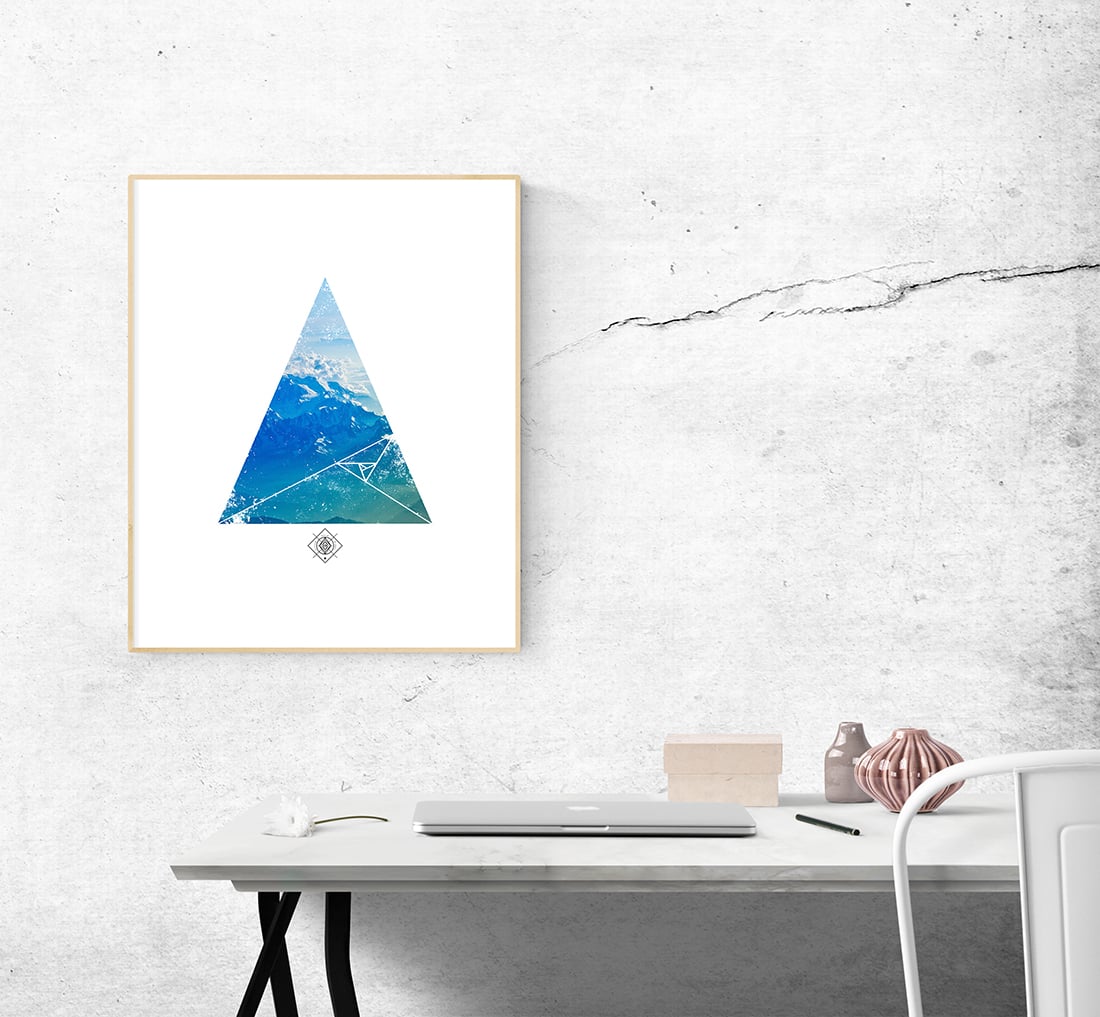 Minimalist Mountain Printable • Freebie Fridays • Little Gold Pixel