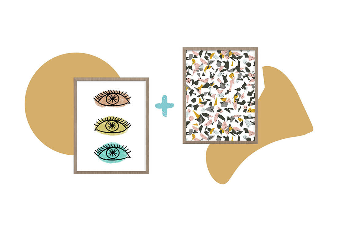How to Mix Art Without Being Matchy-Matchy • Little Gold Pixel • In which I show you how to mix art without being matchy-matchy. Check out these five examples to find out what makes these pairs "go" together. #gallerywallideas #wallartideas #wallarthelp #gallerywallhelp #howtomixart #mixart #pairart #matchart
