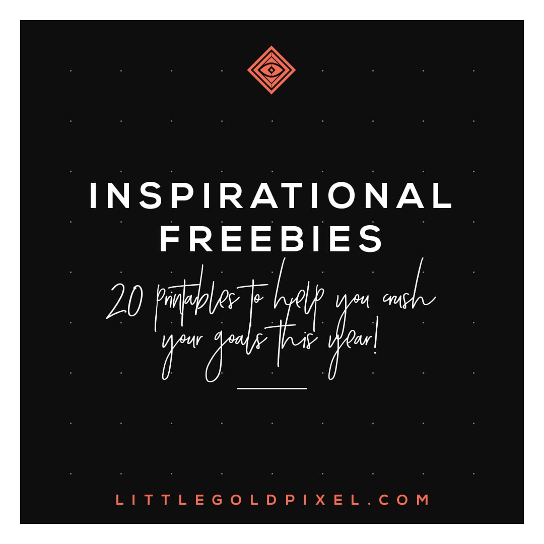 20 Inspiring Printables for 2018 • In which I round up 20 inspiring printables for girl bosses to help you reach all your goals in 2018. Print, hang in your office and glance up when you need a little push to be productive. • Little Gold Pixel