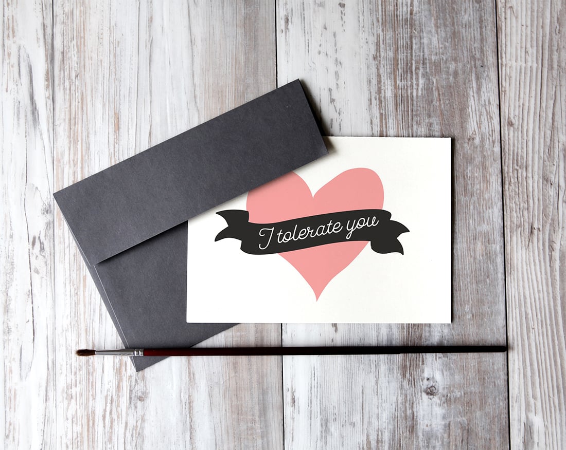 I Tolerate You Free Valentines • Freebie Fridays • Little Gold Pixel