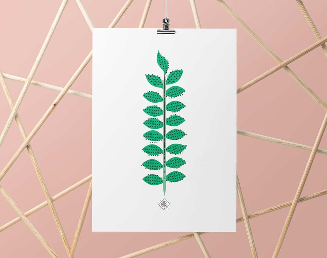 Scandi Leaf Free Printable • Little Gold Pixel