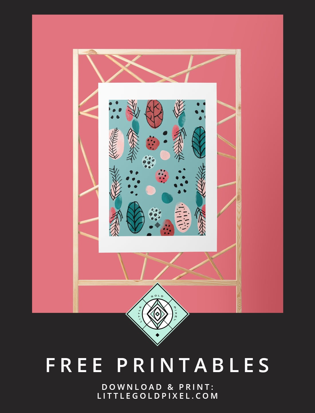 Download this free Mid-Century Illustration Art Printable as part of my Freebie Friday series. Perfect for mid-century modern decor. Print & hang today!