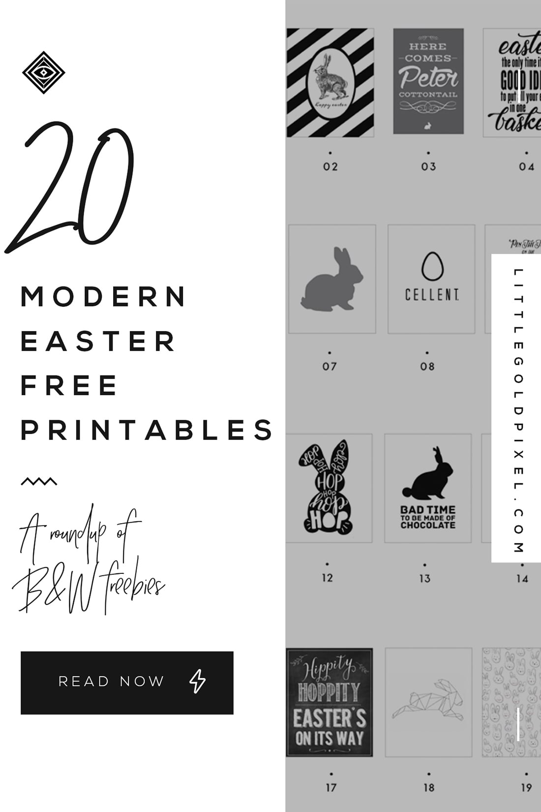 Modern Easter Free Printables • A roundup • Little Gold Pixel