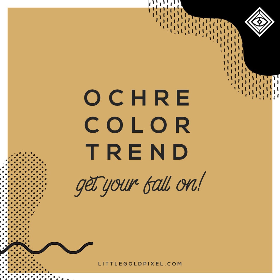 Ochre Color Trend • Little Gold Pixel • What's the deal with ochre? I dissect the color trend, give you 20 ways to rock the hue and a color palette to help you shop! #ochre #color #trend #colorpalette #mustard #yellow