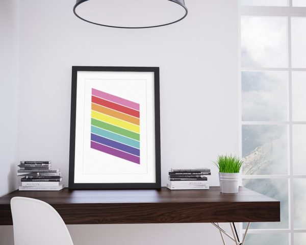 Pride Rainbow Flag Free Printable • LGBTQ Flag • Little Gold Pixel