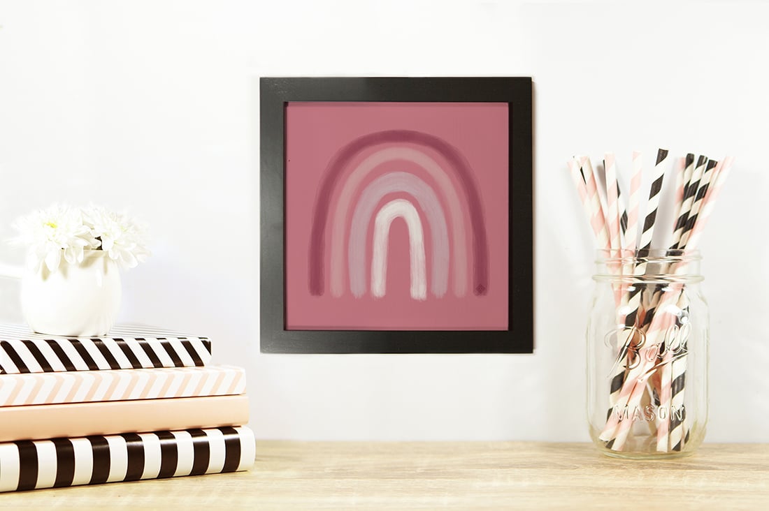 Free Rainbow Art Printables: A Modern Interpretation • Little Gold Pixel • #rainbow #free #art #printables #modern #bedroom #decor #monochrome #pink #purple #rainbowart #freeprintable