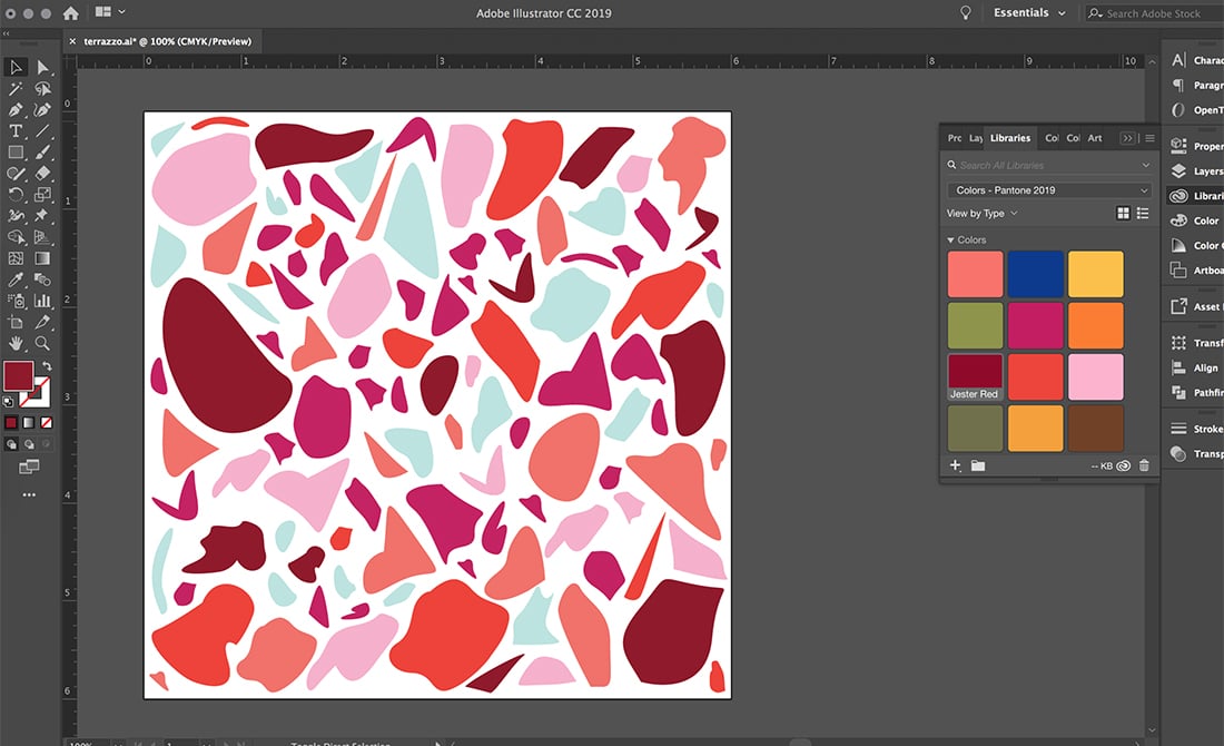How to Make Seamless Terrazzo Patterns in Adobe Illustrator and Photoshop • Little Gold Pixel