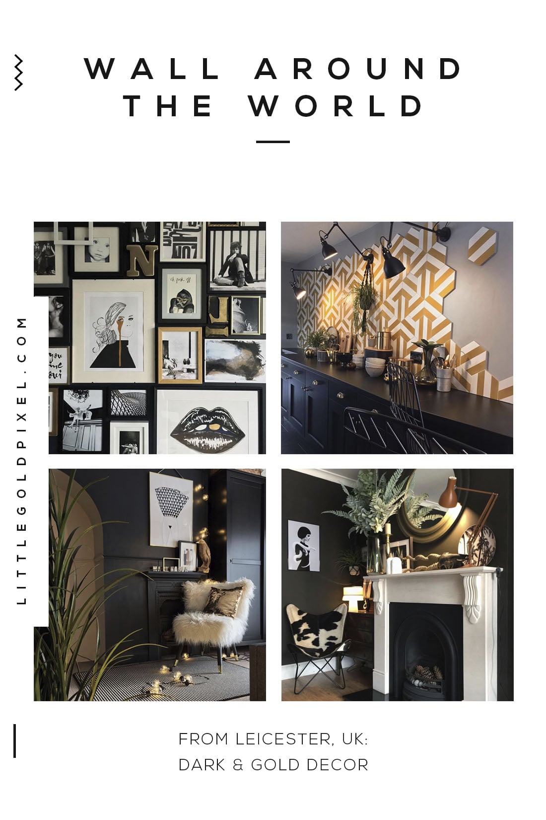 Dark & Gold Gallery Walls • Maximalist Home Tour • Little Gold Pixel • All photos © Nadia @artynads #maximalist #decor #glam #modern #dark #gold #homedecor #gallerywalls