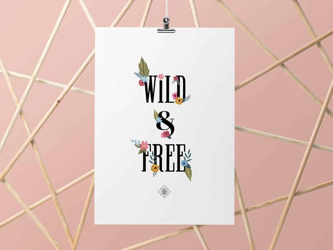 Wild and Free Botanical Printable • Little Gold Pixel