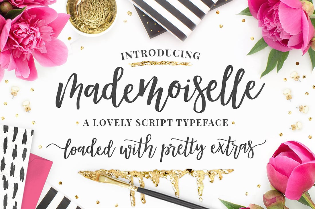 Mademoiselle Script • 14 Bouncy Fonts to Liven Up Your Designs • Little Gold Pixel