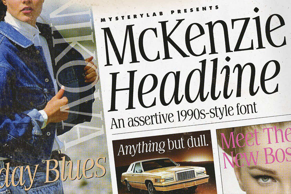 20 Super Timely Retro Serif Fonts • Little Gold Pixel • McKenzie Headline