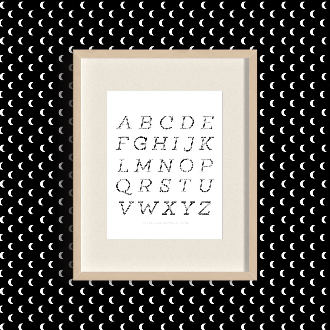 Alphabet Minimal Free Art Printable