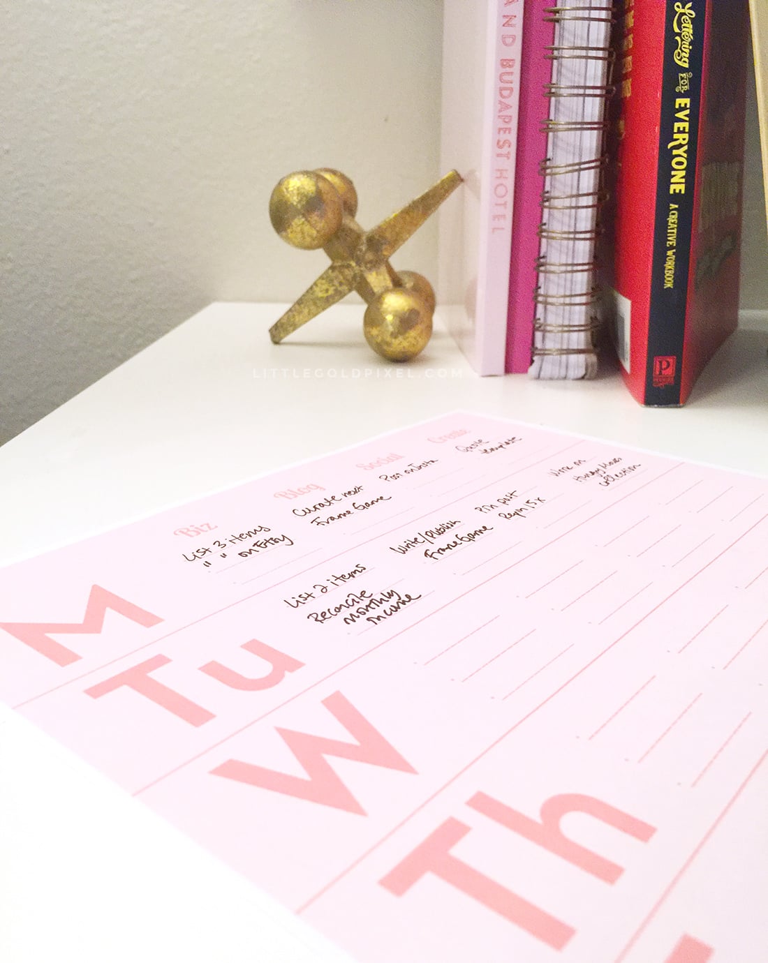 How a Minimal Business Planner Can Save Your Sanity + Free Printable • Little Gold Pixel