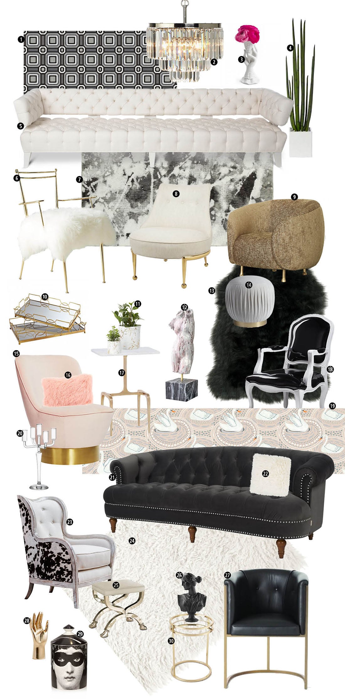 8 Signs Modern Glam Decor is the Right Home Style for You • Little Gold Pixel • Click through to find out if you're compatible with Modern Glam decor!