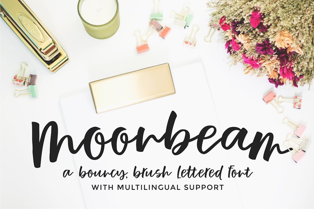 Moonbeam • 14 Bouncy Fonts to Liven Up Your Designs • Little Gold Pixel