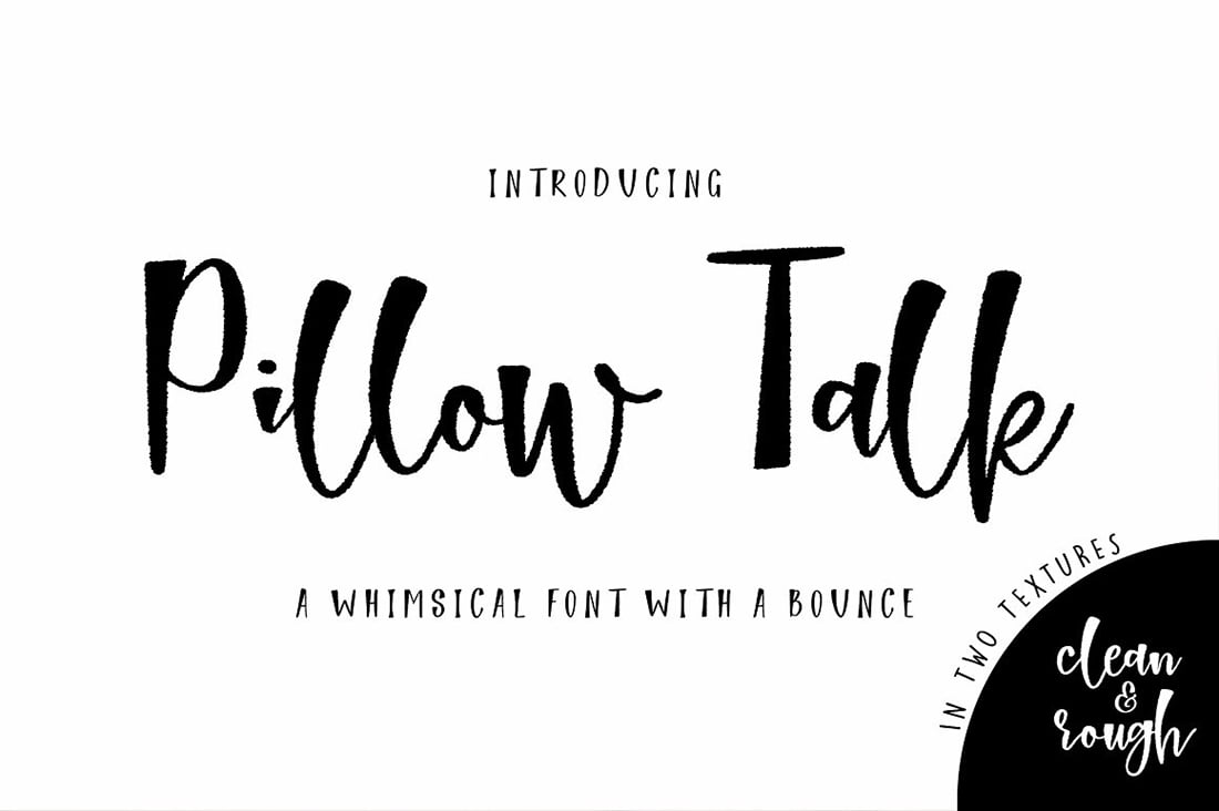 Pillow Talk • 14 Bouncy Fonts to Liven Up Your Designs • Little Gold Pixel