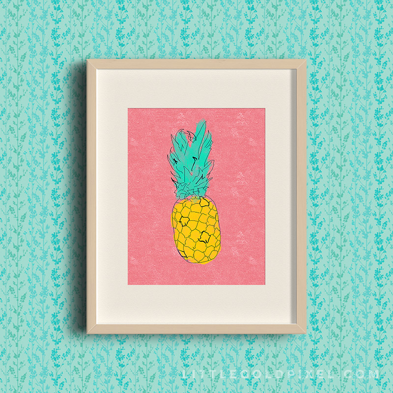 Pineapple Free Printable • Little Gold Pixel